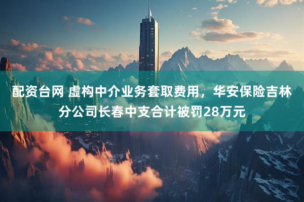 配资台网 虚构中介业务套取费用，华安保险吉林分公司长春中支合计被罚28万元